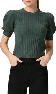 PAIGE Kato Puff Short Sleeve Cashmere Sweater