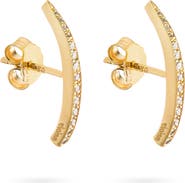 Eloise Jewelry Crescent Moon Earrings with Natural Diamonds