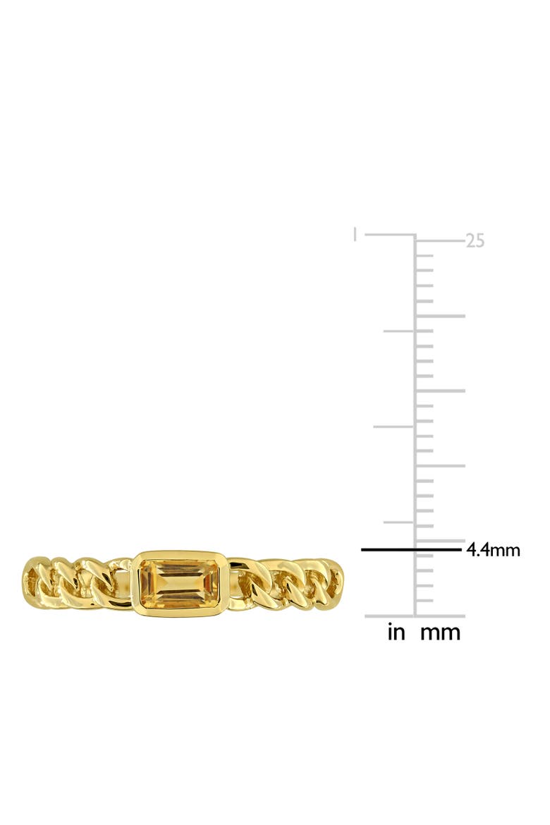 Solitaire Birthstone Link Design Ring 14k, Alternate, color, Citrine