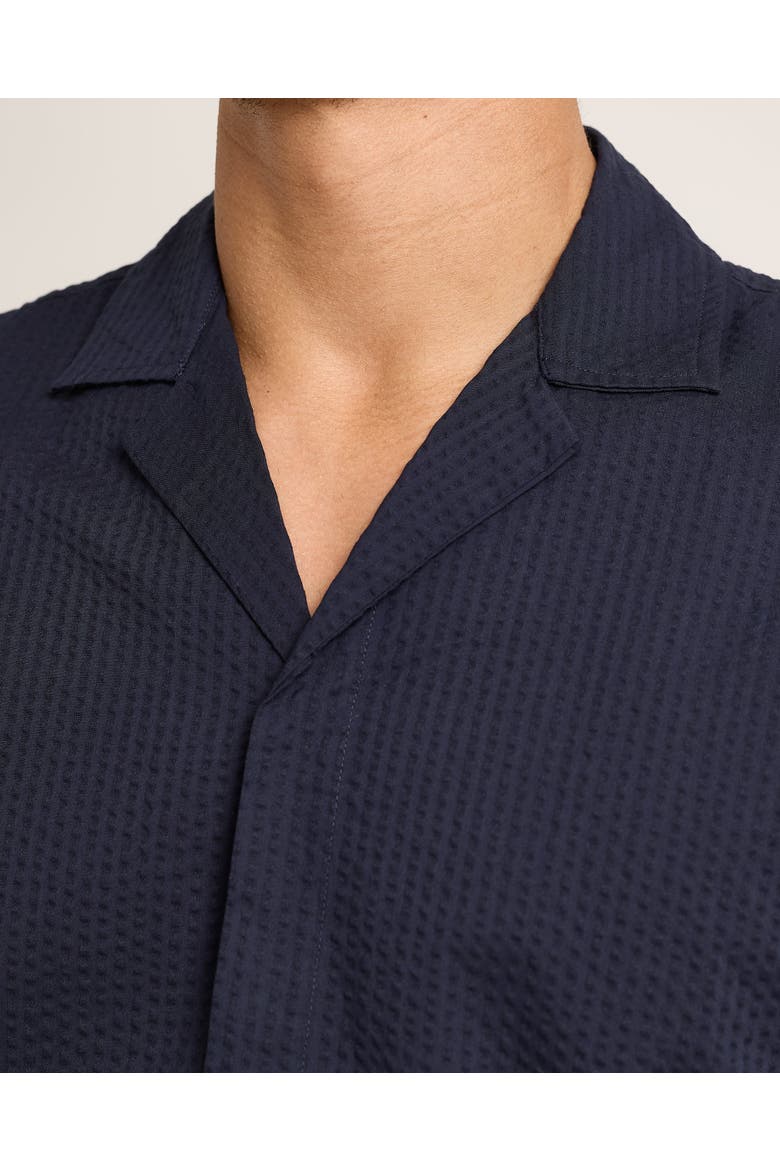 Maitan Seersucker Relaxed-Fit Shirt, Alternate, color, Night Iris