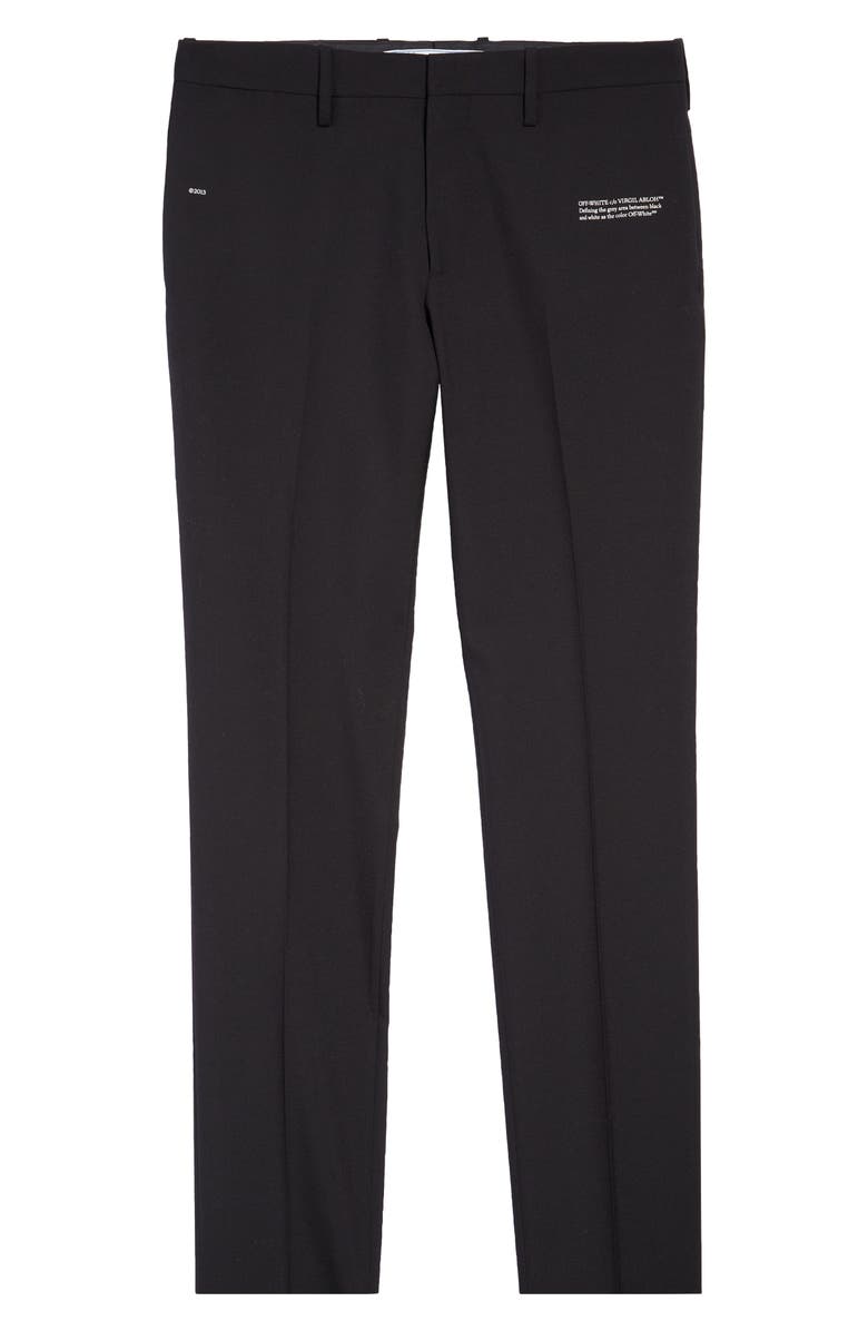 Off-White Corp Skinny Virgin Wool Pants, Alternate, color, 