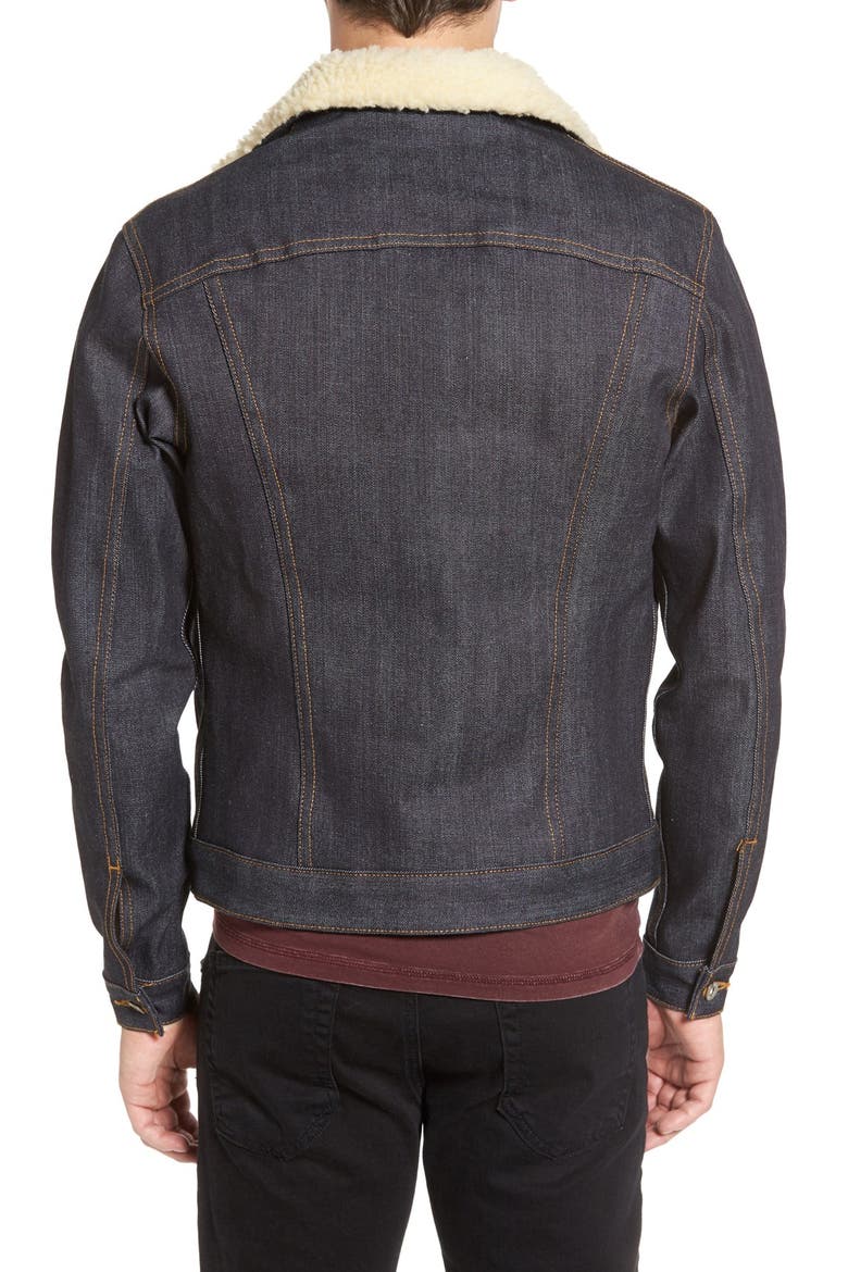 Fleece Lined Denim Jacket, Alternate, color, TWILL/ BEIGE