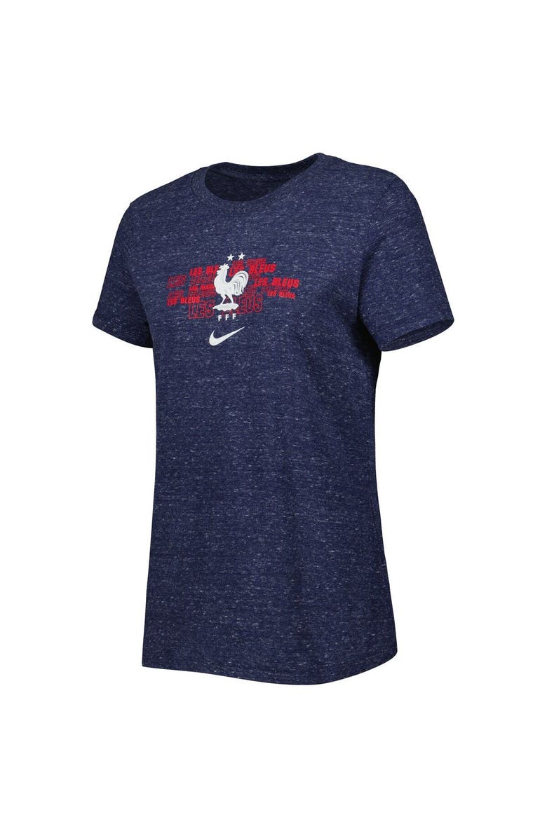 Nike Women's Nike Navy France National Team Varsity Space-Dye T-Shirt, Alternate, color, 