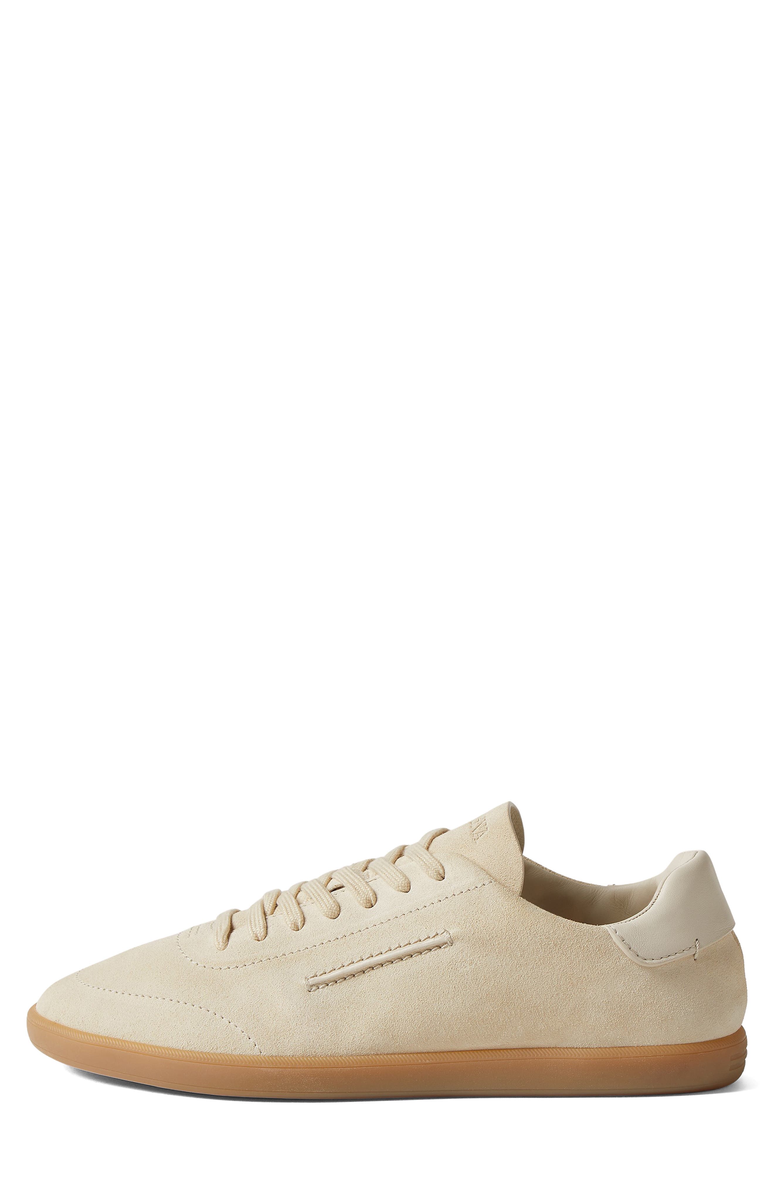 ZEGNA 232 Suede Sneaker, Alternate, color, White