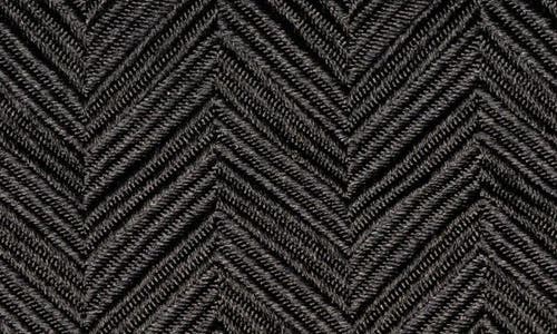 Eton Solid Black Silk Herringbone Bow Tie In Black