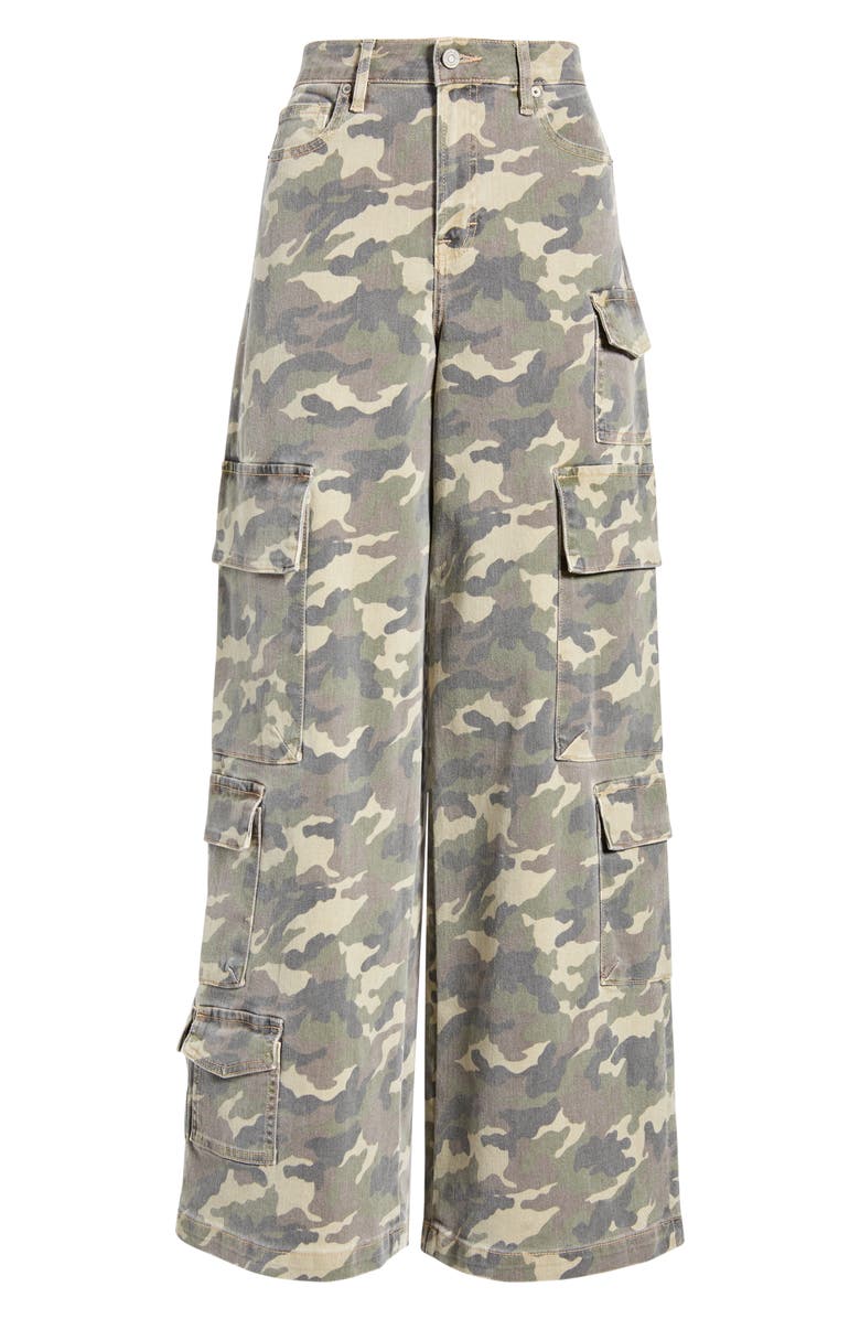 HIDDEN JEANS Camo Wide Leg Cargo Pants, Alternate, color, 