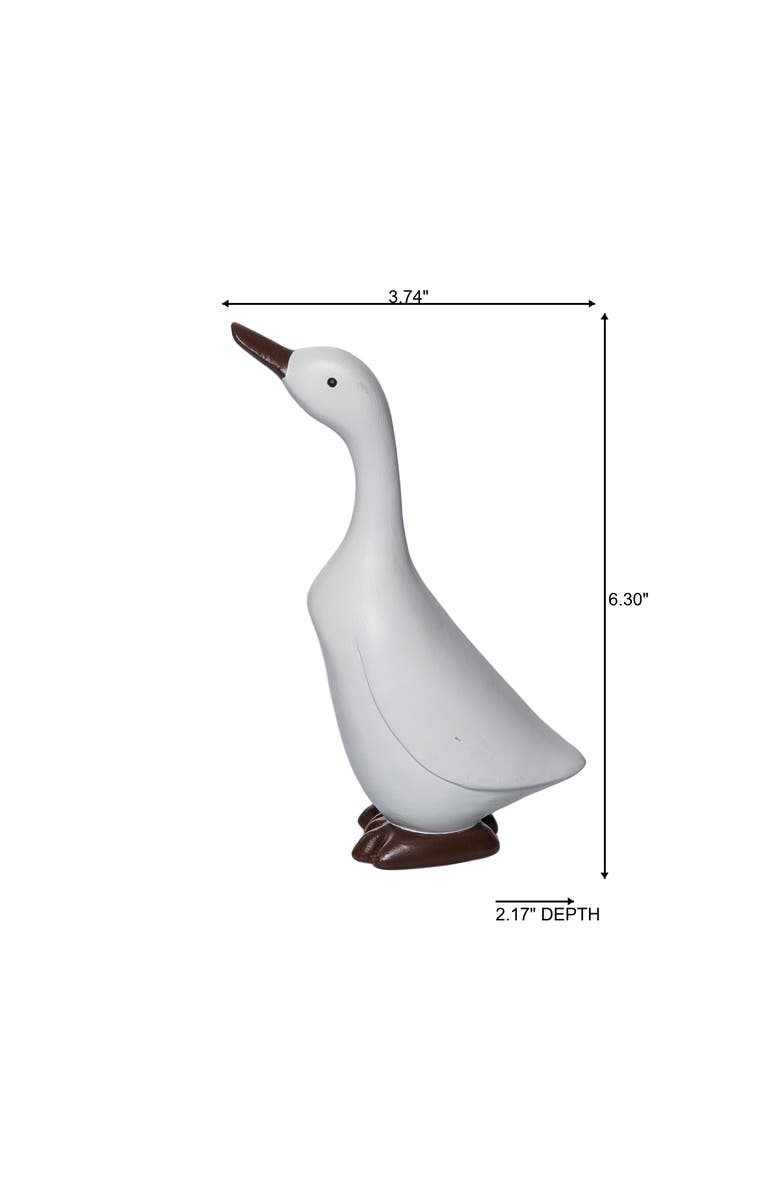 Transpac Resin Duck Figurine Multicolored for Spring Home Decor, Alternate, color,