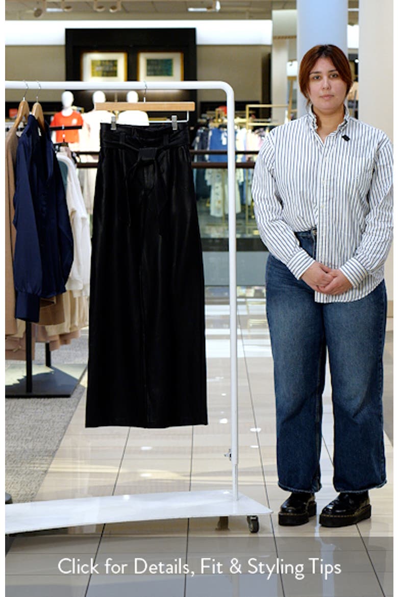 Kieran Tie Waist Faux Leather Wide Leg Pants video