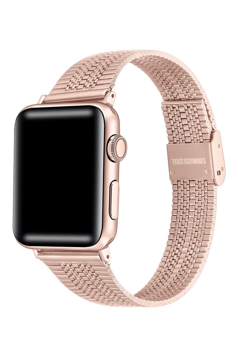 Eliza Stainless Steel Apple Watch® Watchband, Alternate, color, ROSE GOLD