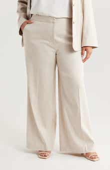 Nordstrom Linen Blend Wide Leg Pants