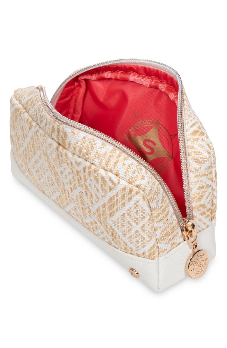 Stephanie Johnson Mini Paros Coconut Mini Mae Cosmetics Pouch, Alternate, color, White
