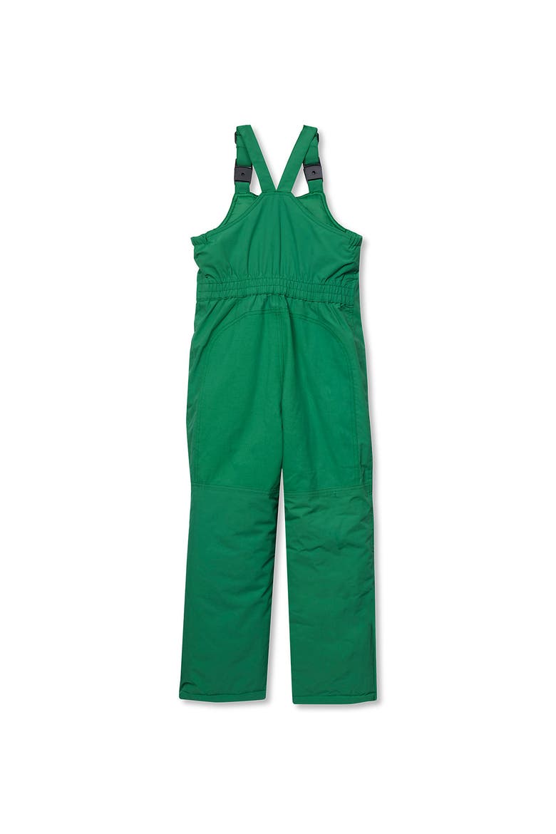 Kids Squall Waterproof Iron Knee Bib Snow Pants, Main, color, Leprechaun Green