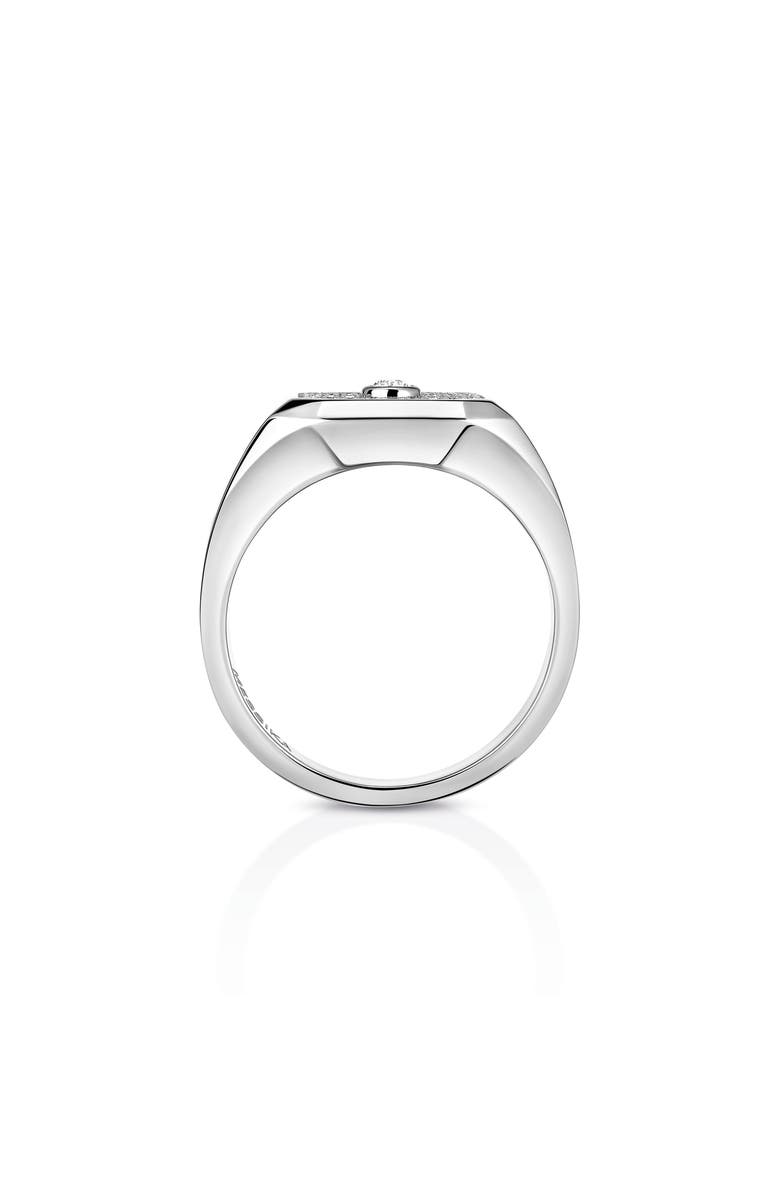 Messika Move Joaillerie Pavé Diamond Signet Ring, Alternate, color, White Gold