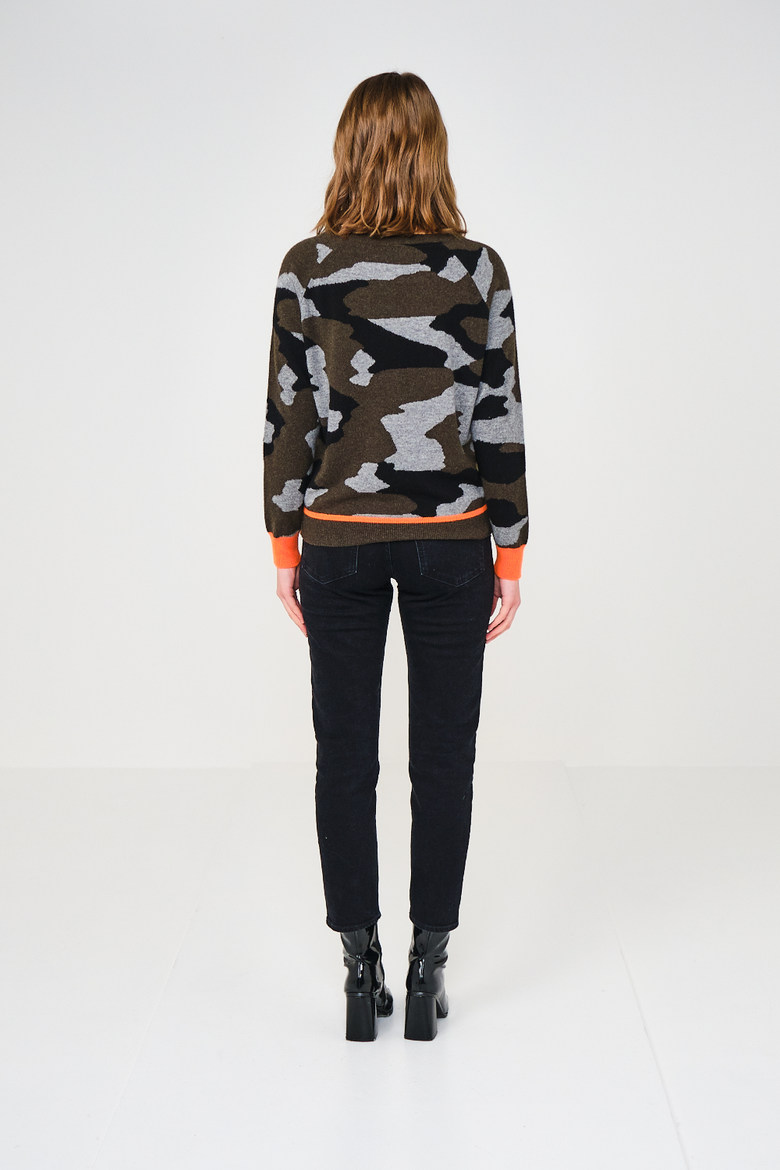 Crew Neck 100% Cashmere Sweater, Alternate, color, KHAKI
