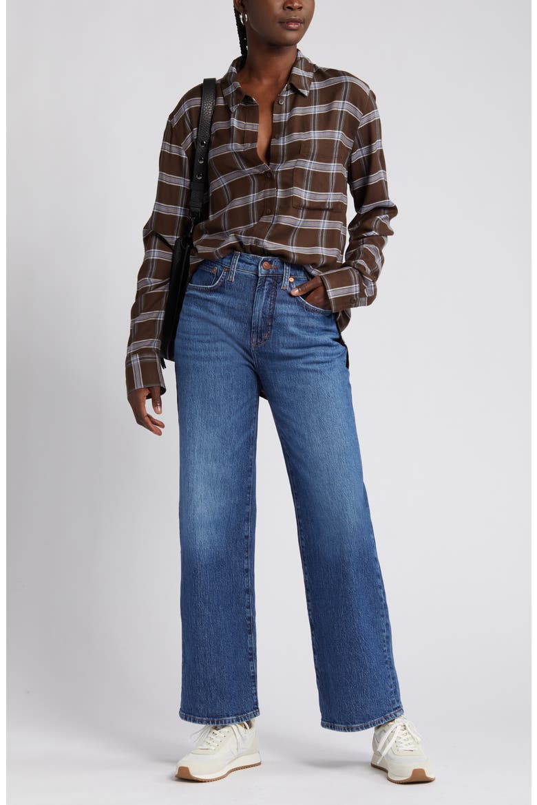 Plaid Boyfriend Shirt, Main, color, BROWN MULTI EDDY PLAID