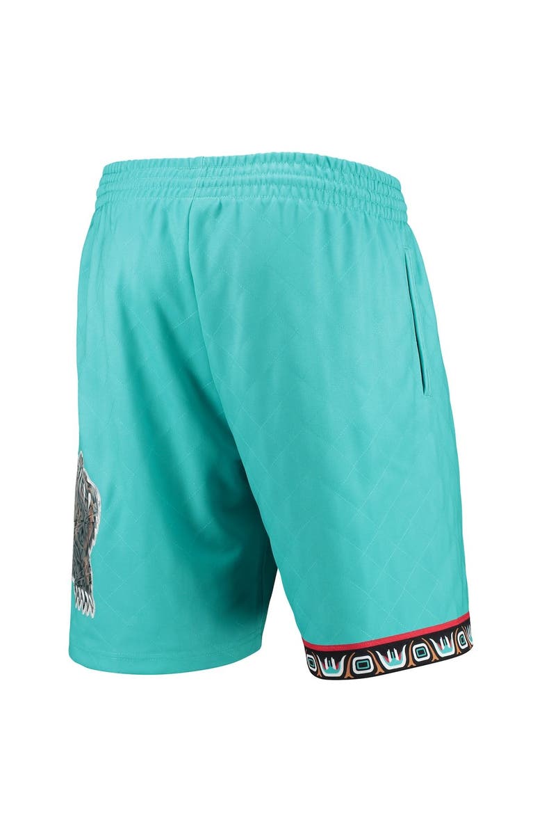 Mitchell & Ness Men's Mitchell & Ness Turquoise Vancouver Grizzlies 1996 Hardwood Classics 75th Anniversary Swingman Shorts, Alternate, color, Turquoise