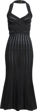 Balmain Pointelle Halter Neck Sweater Dress