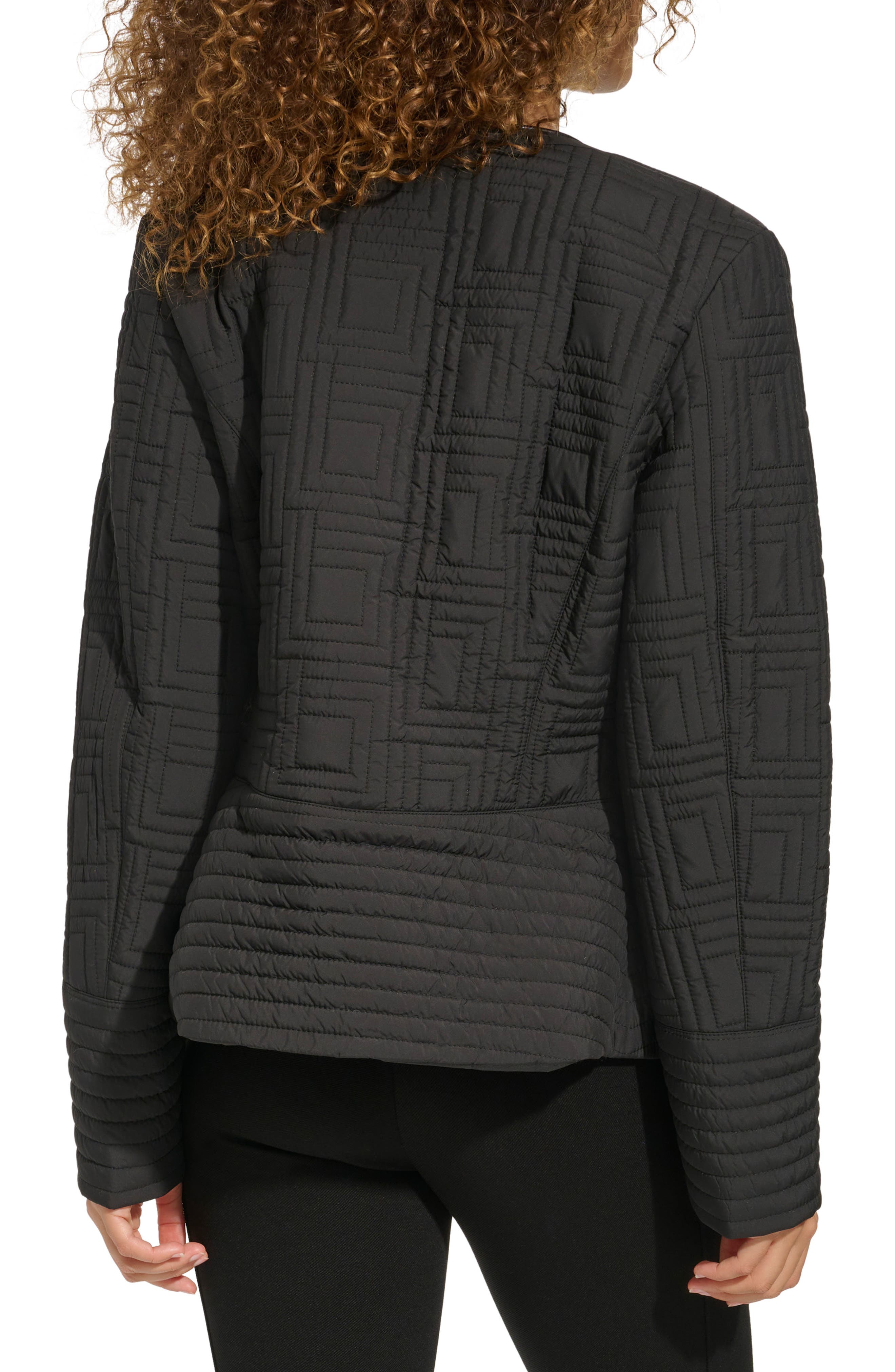 Geo Quilt Peplum Jacket - image 2