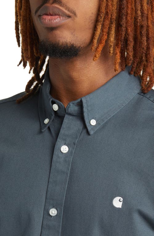 Carhartt Work In Progress Madison Twill Sport Shirt In Blue