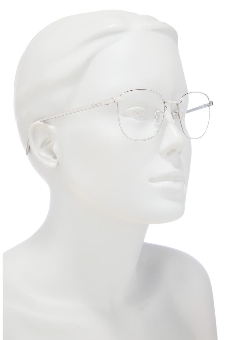 50mm Round Optical Glasses, Alternate, color, SILVER SILVER TRANSPARENT