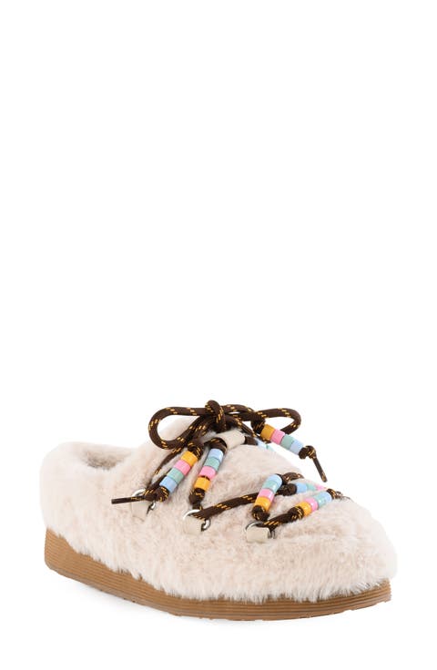 Majestic Crown Faux Fur Slipper (Women)
