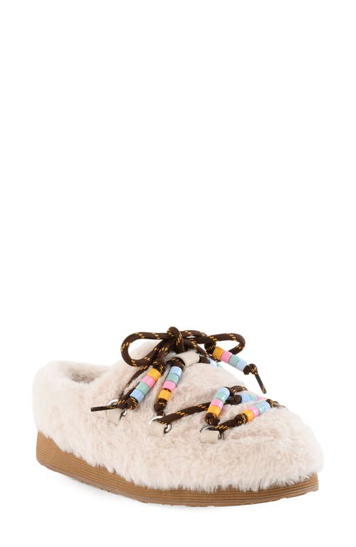 Bc Footwear Majestic Crown Faux Fur Slipper In Brown