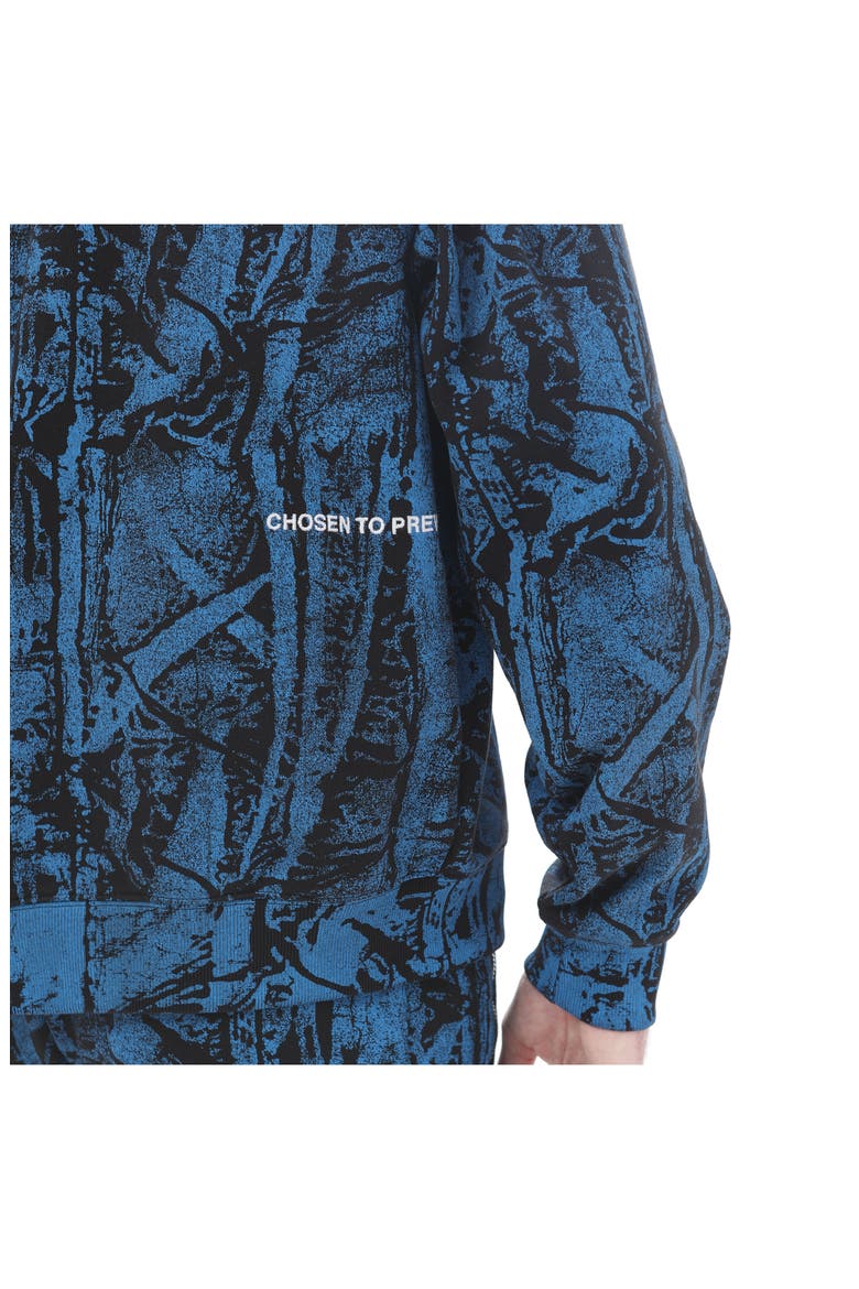 Camo Print Embroidered Cotton Zip-Up Hoodie, Alternate, color, CRINKLED