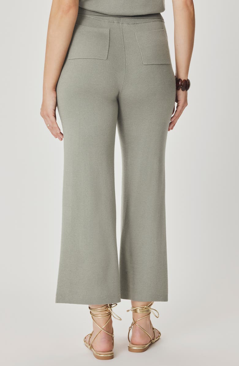 Splendid Christa Crop Sweater Pants, Alternate, color, Eucalyptus Green