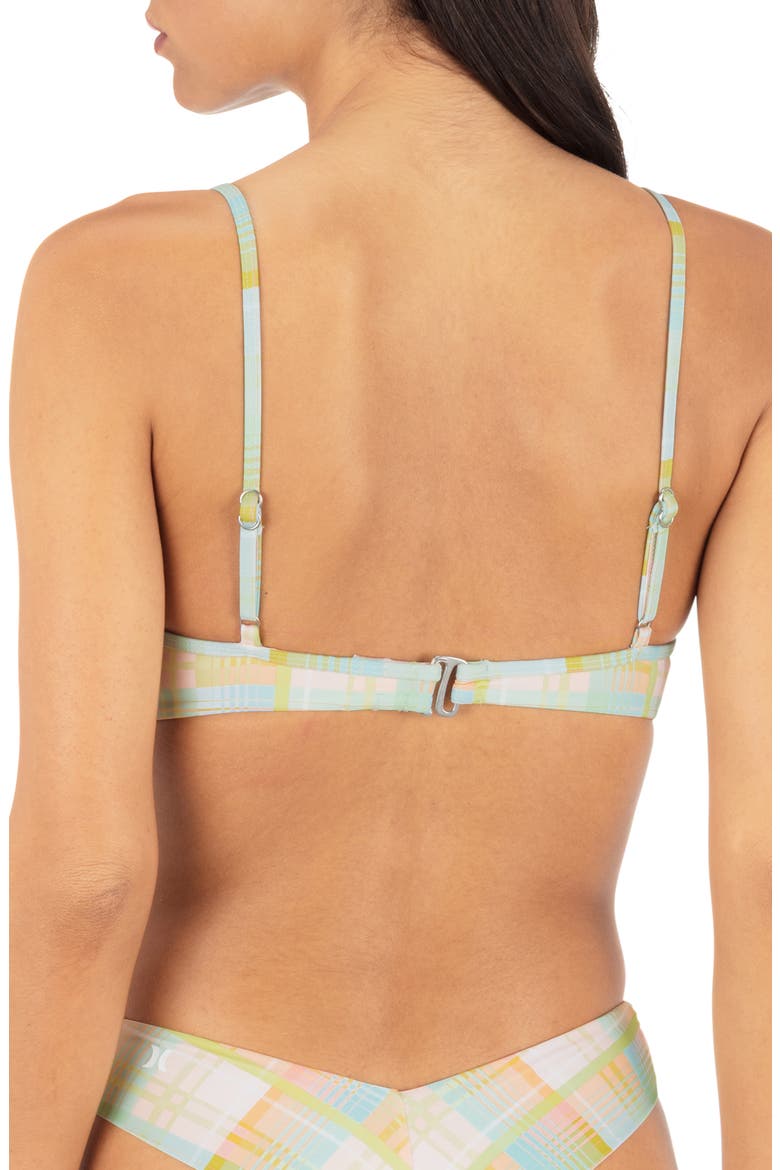 Vacay Plaid Underwire Bikini Top, Alternate, color, ELECTRIC LIME