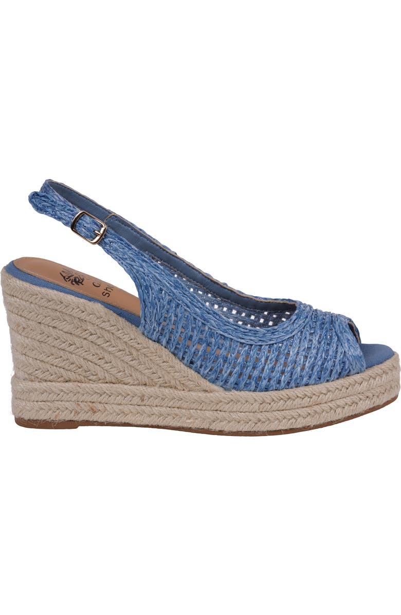 GC SHOES Amira Slingback Espadrille Wedge Sandal, Alternate, color, Blue