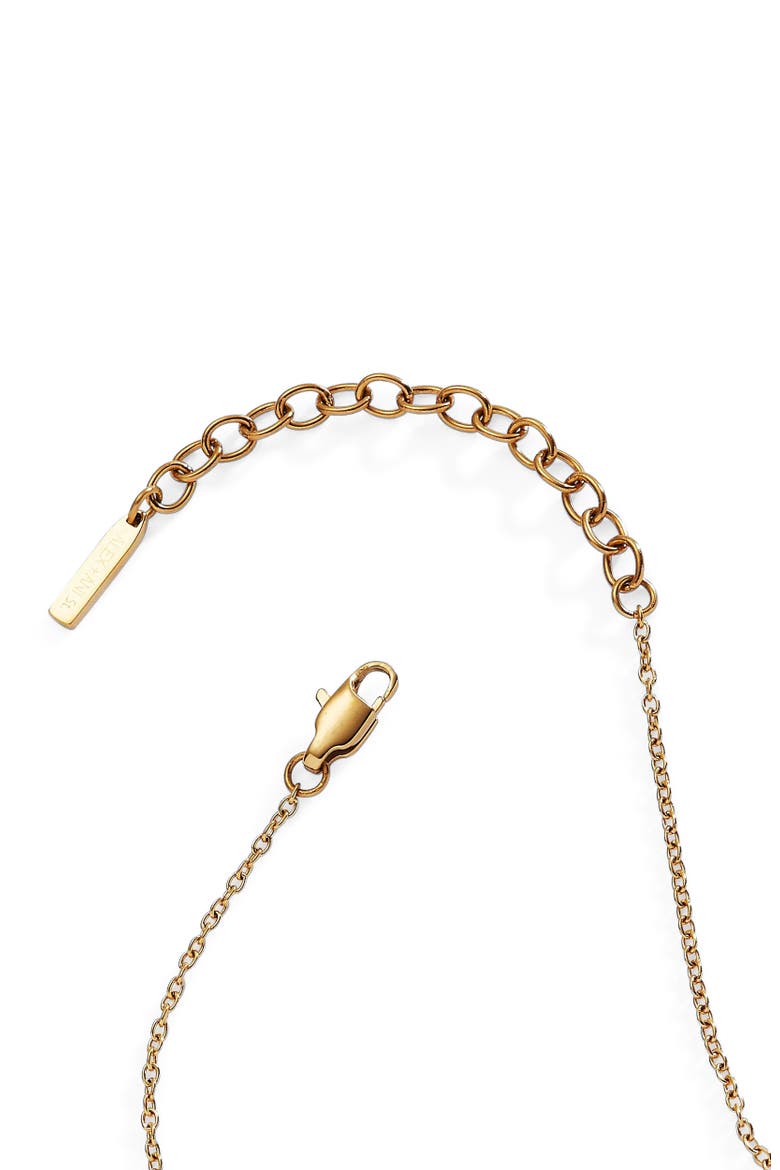 Triple Stone Stationed Necklace, Alternate, color, Gold