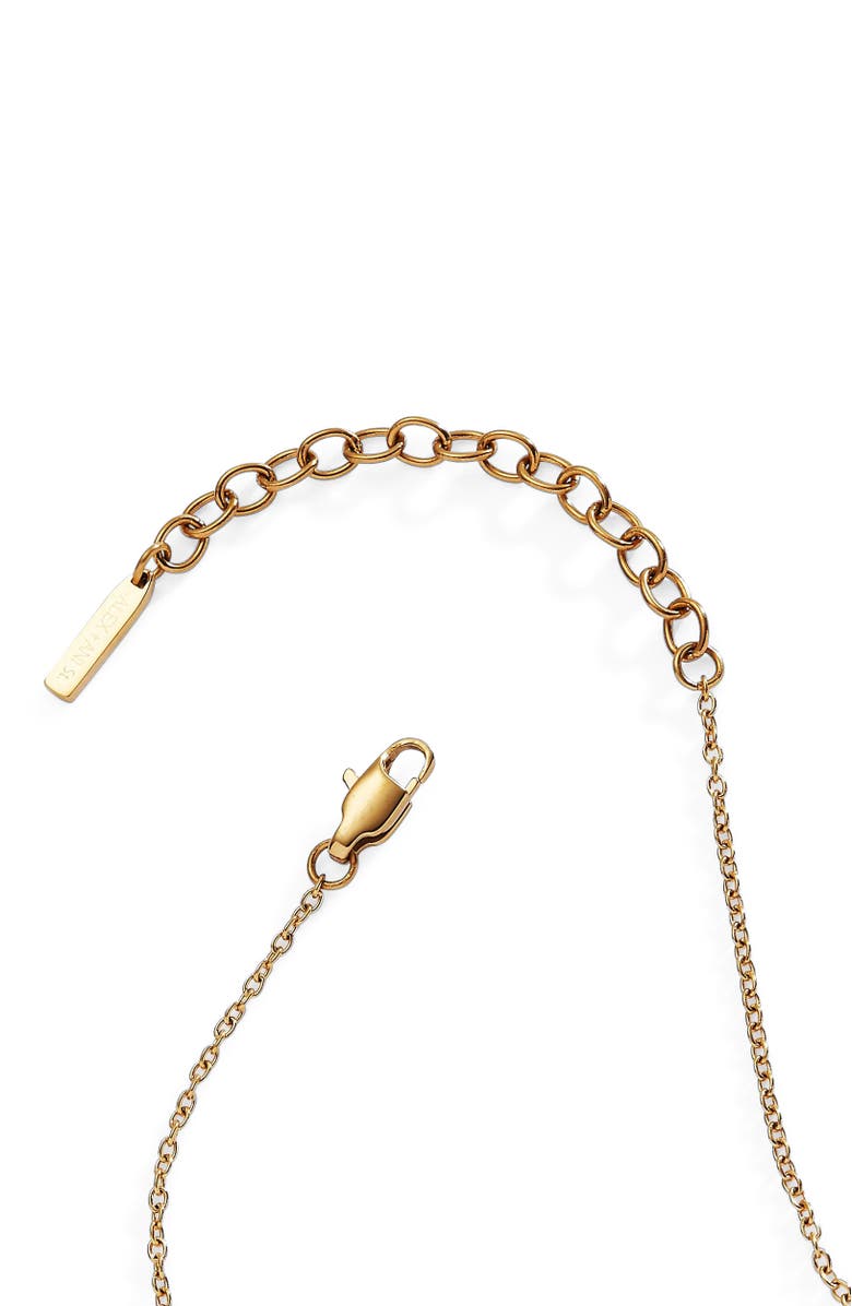 Alex and Ani Triple Stone Stationed Necklace, Alternate, color, Gold