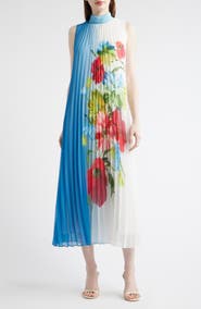 Elie Tahari The Reilley Pleated Maxi Dress