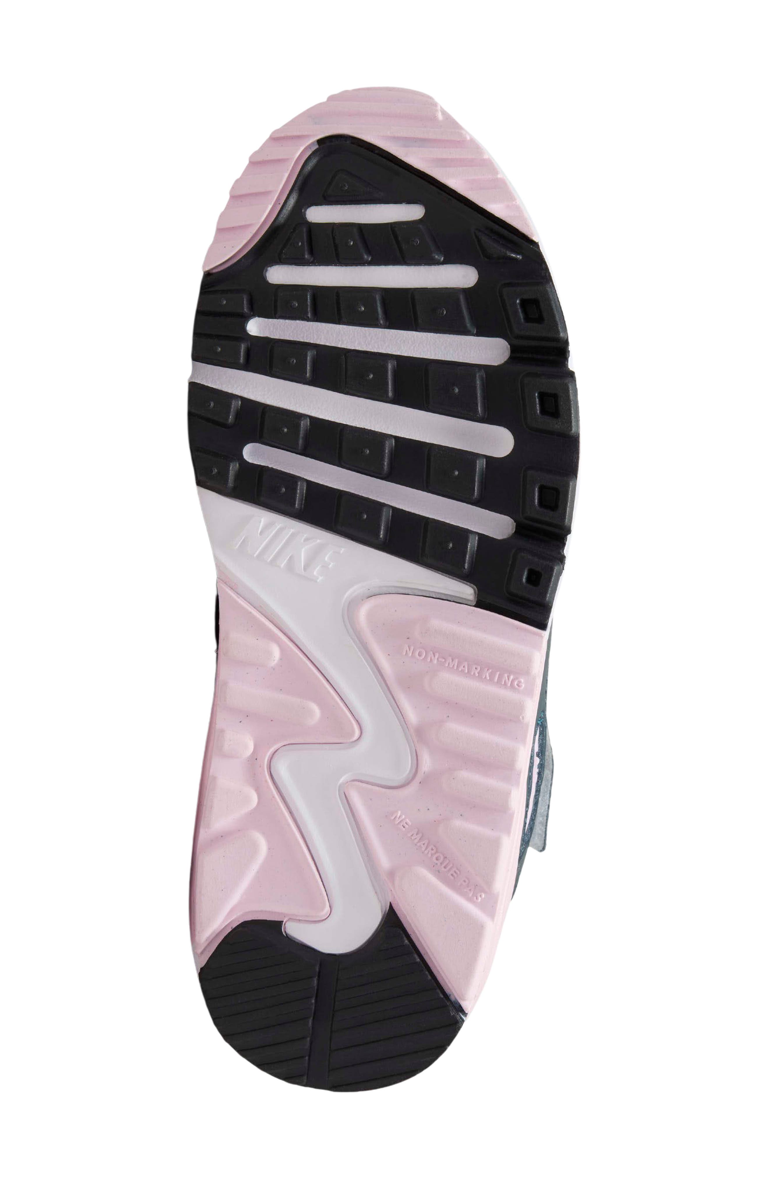 Air Max 90 Easy-On Sneaker, Alternate, color, WHITE/ PINK/ NAVY/ GREY