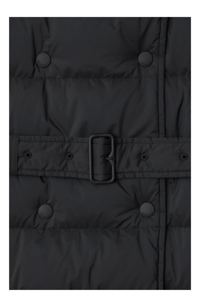 Burberry Mid-length Nylon Hooded Puffer Coat, Alternate, color, Black
