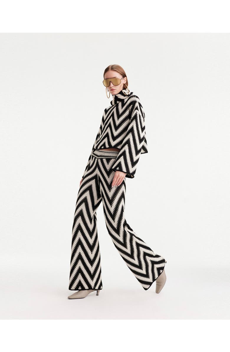 THEO The Label Herringbone Crochet Pant, Alternate, color, 