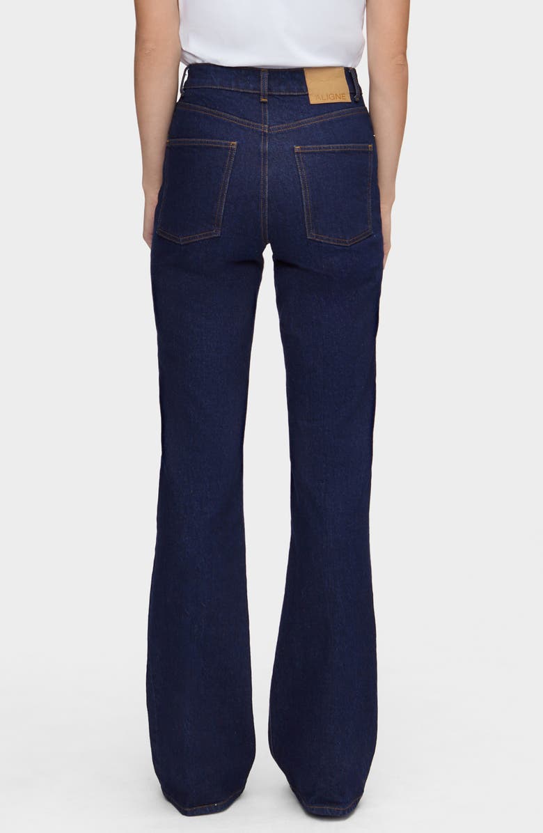 ALIGNE High Waist Flare Leg Jeans, Alternate, color, Indigo