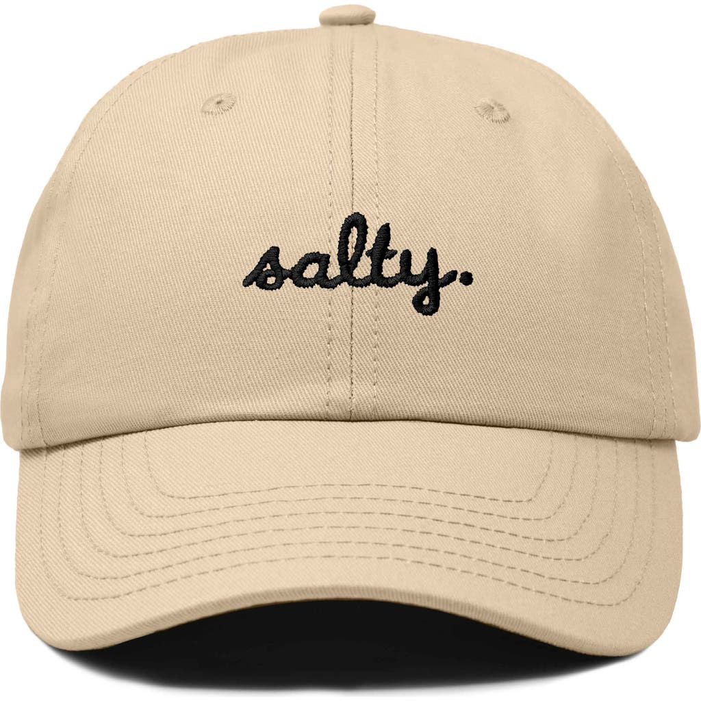 Dalix Salty Embroidered Everyday Hat In Khaki