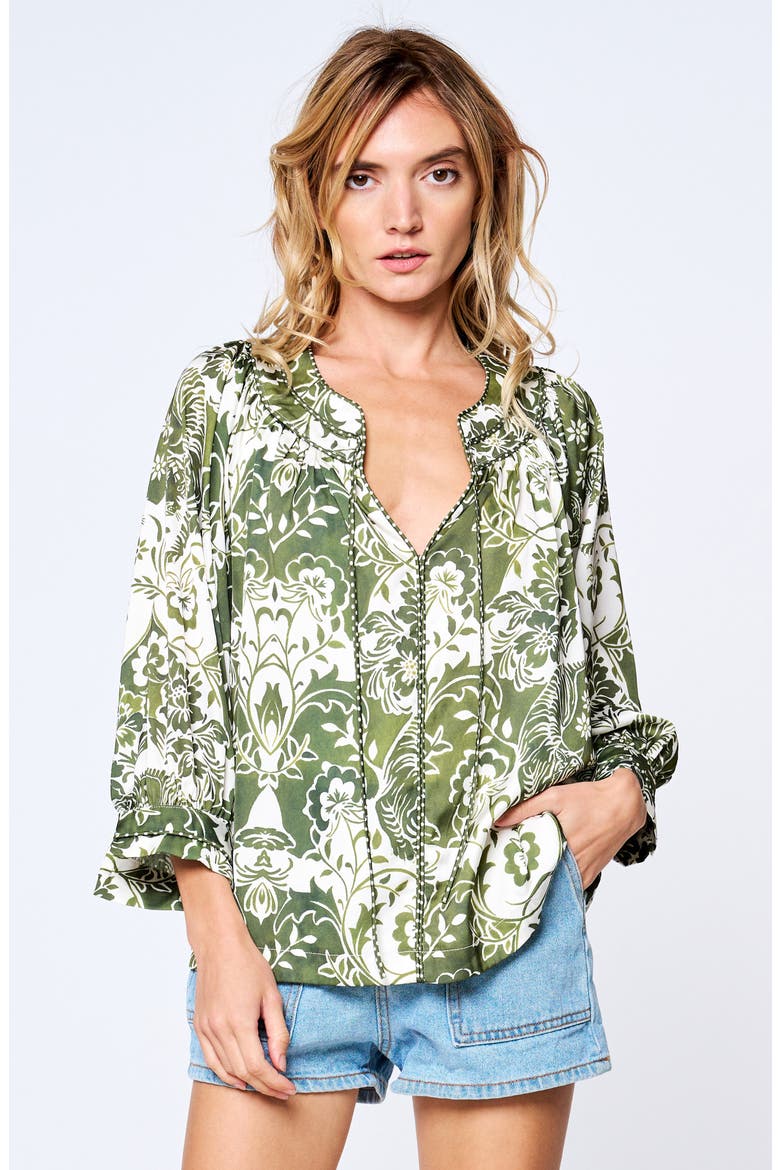 Katari Tiger Print Top, Alternate, color, GREEN MULTI
