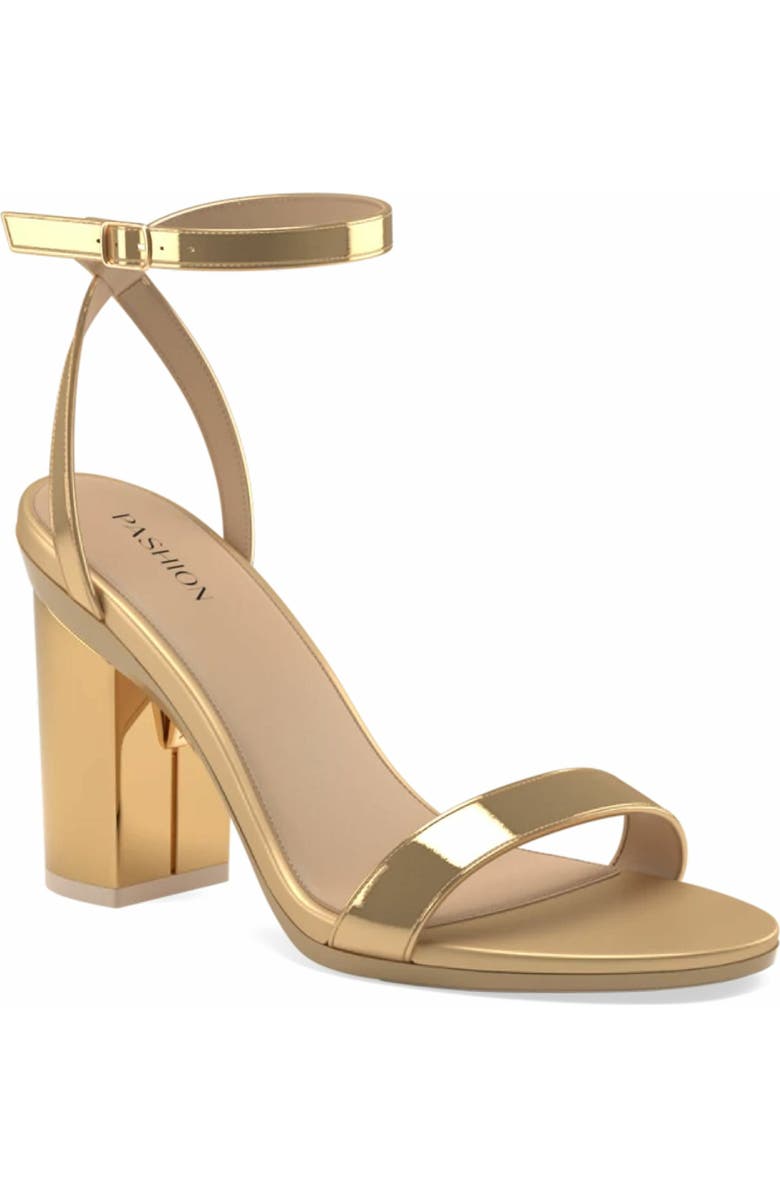 Pashion Footwear The Brenna 4" Block, Main, color, Gold