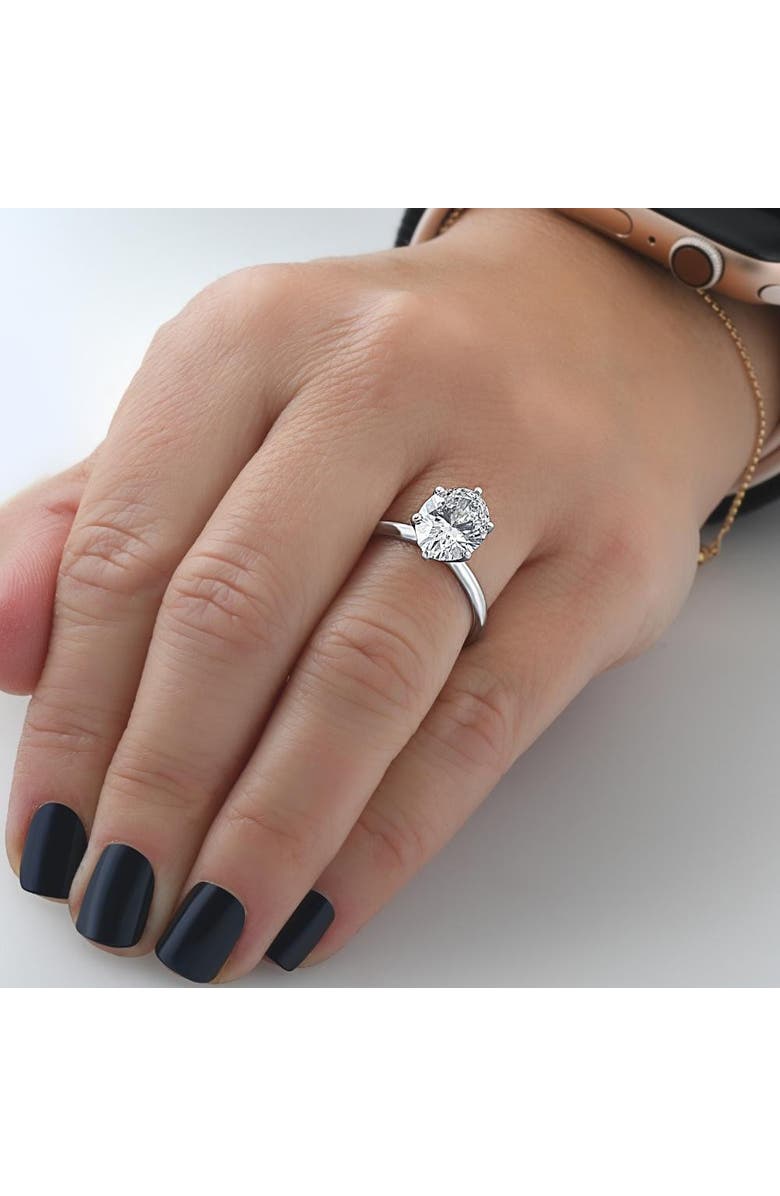 Bliss Diamond 3Ct Certified Platinum Solitaire Oval Lab Grown Diamond Engagement Ring, Alternate, color, 