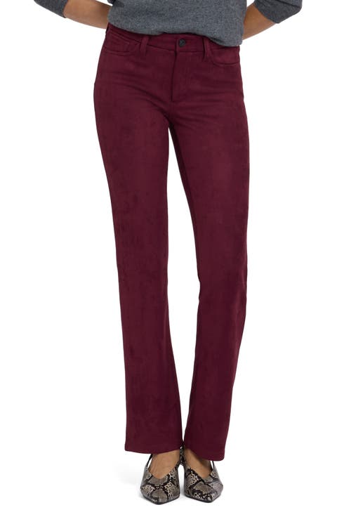 Marilyn Straight Leg Faux Suede Pants