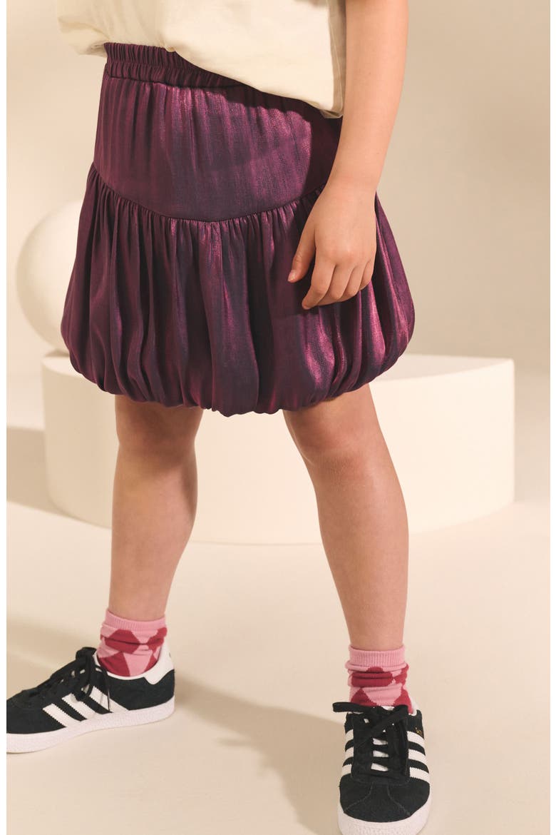 Kids' Metallic Bubble Skirt, Alternate, color, PURPLE