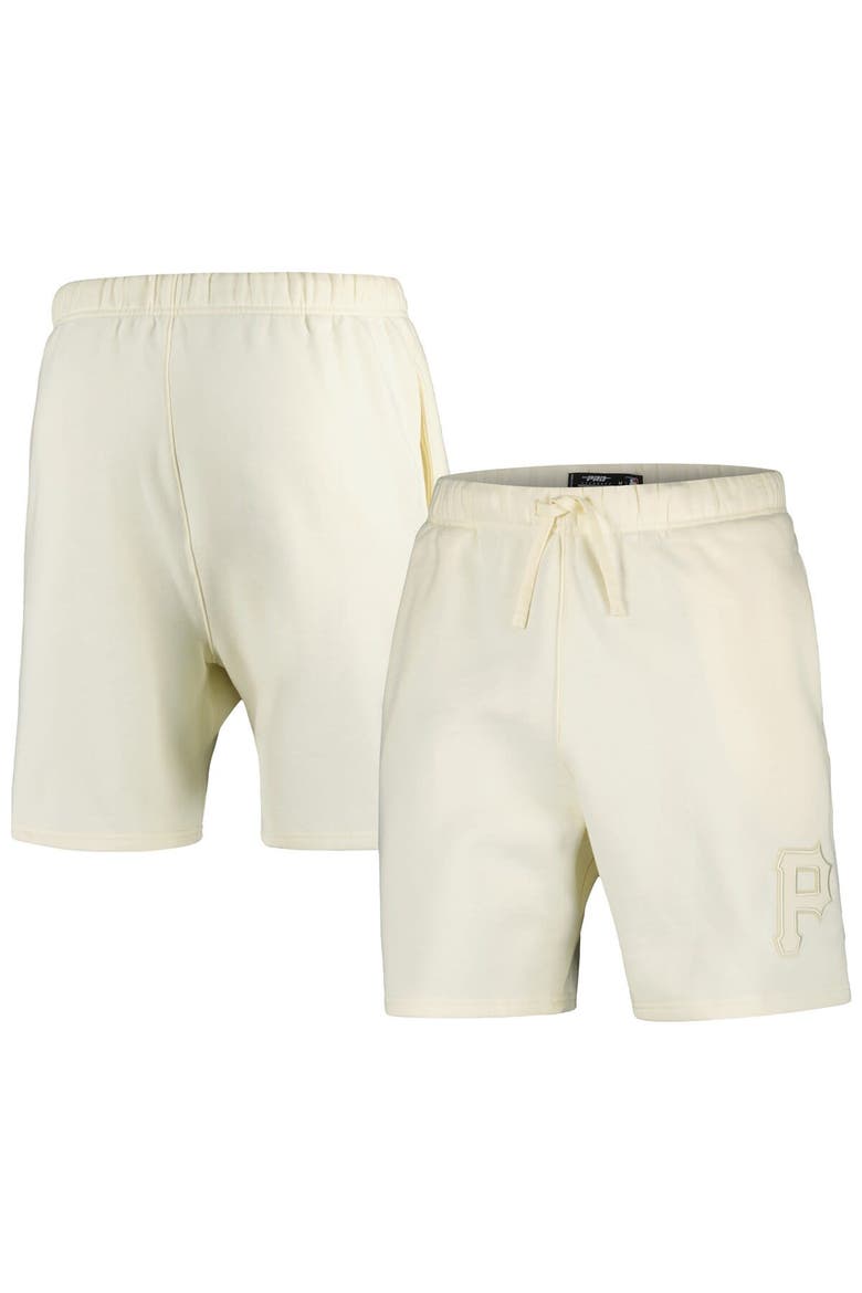 Men's Pro Standard Cream Pittsburgh Pirates Neutral Fleece Shorts, Main, color, Cream