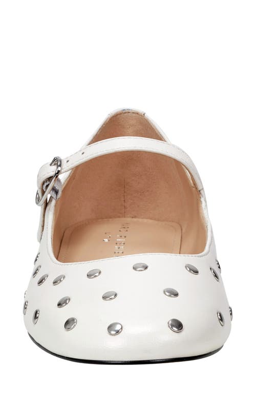 Marc Fisher Ltd Elizza Studded Mary Jane Flat In White