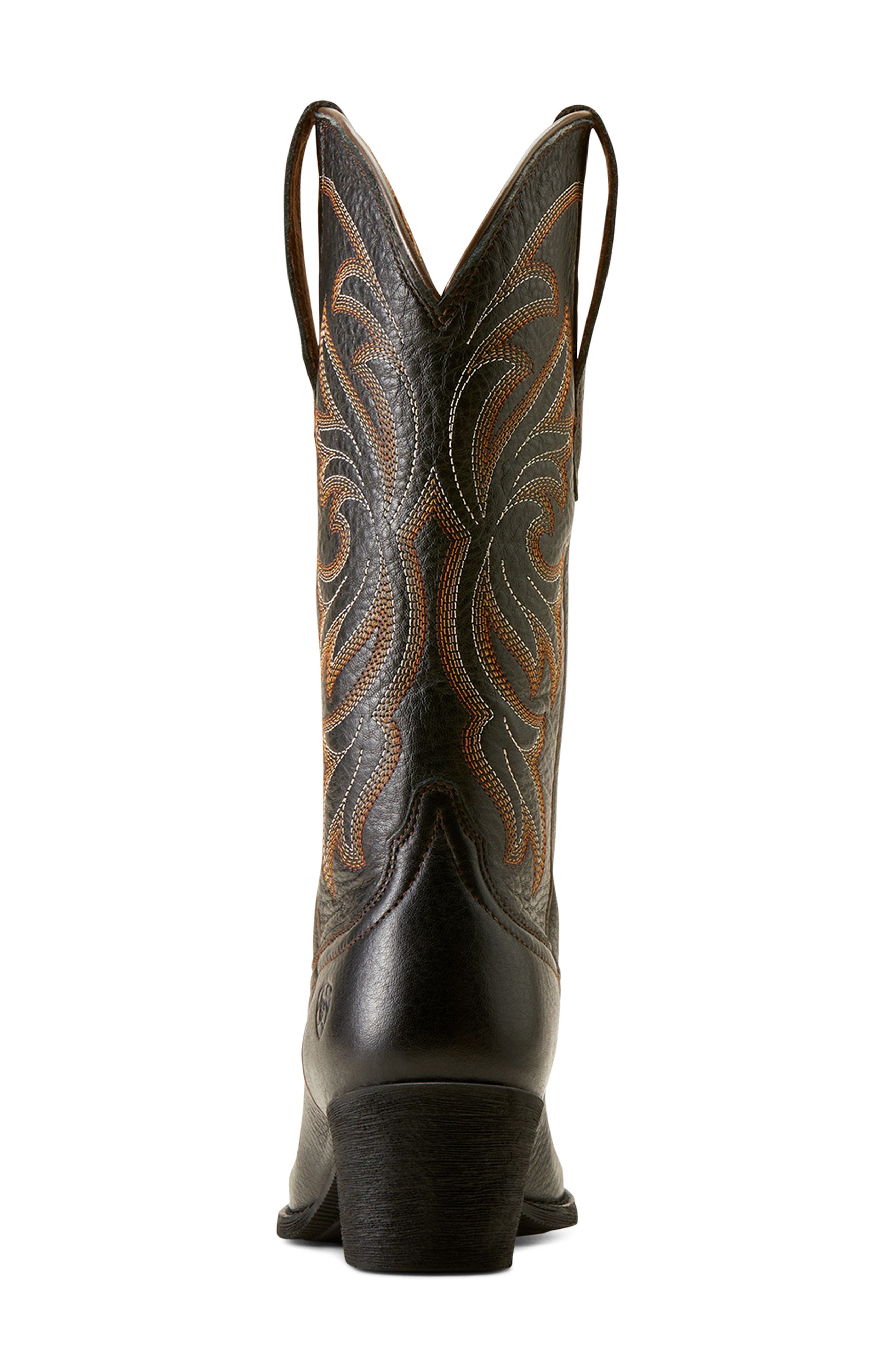 Ariat Heritage Western Boot, Alternate, color, Black Deertan