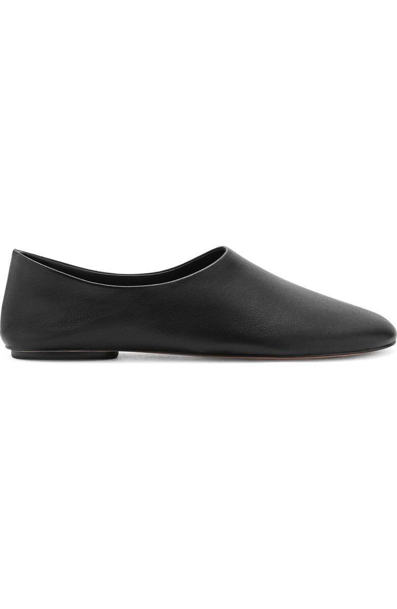 MANGO Leather Slip-On Shoe, Alternate, color, Black