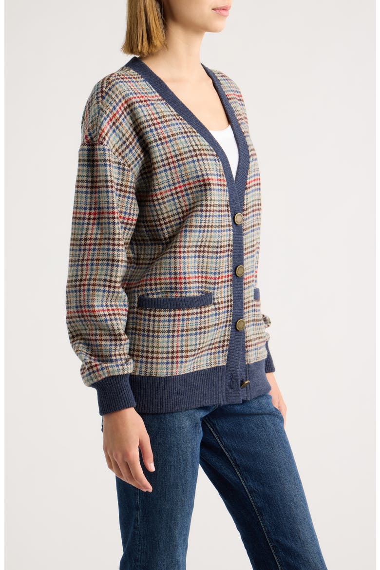 Eagle River Cardigan, Alternate, color, CAMEL BRIGHTS CHECK