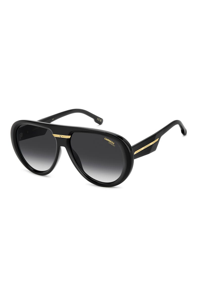 Victory 59mm Gradient Pilot Sunglasses, Alternate, color, BLACK/ DARK GREY
