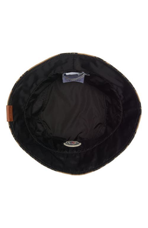 Moncler Reversible Bucket Hat In Dark Beige Print